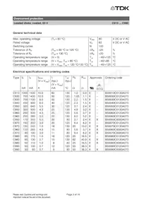 B59960C0120A054 Datasheet Page 3
