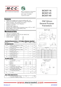 BC807-16-TP Datasheet Cover