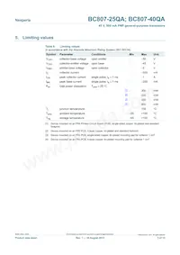 BC807-25QAZ Datasheet Page 3