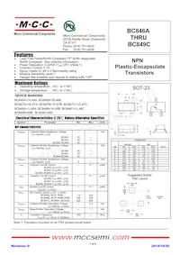 BC849B-TP Datasheet Copertura
