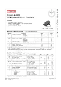 BC850BMTF Datasheet Cover