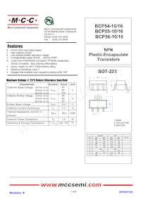 BCP54-16-TP Datasheet Copertura