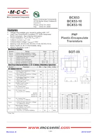 BCX53-TP Datasheet Cover