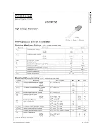 KSP93TA Datasheet Page 2