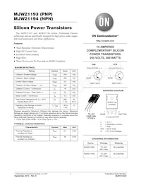 MJW21194 Datasheet Copertura