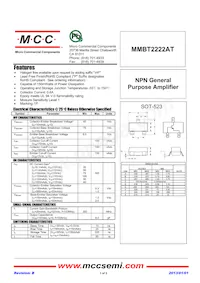 MMBT2222AT-TP Datasheet Cover