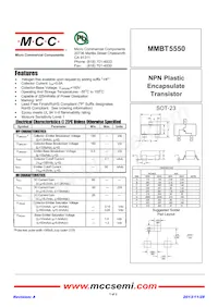 MMBT5550-TP Datenblatt Cover