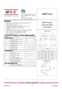 MMBT5551-TP Datenblatt Cover