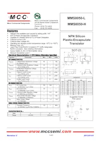 MMS8050-L-TP Datenblatt Cover