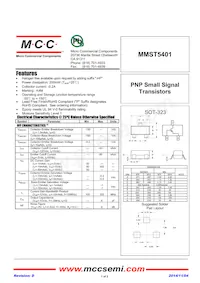 MMST5401-TP Datasheet Cover