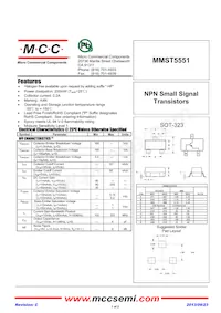 MMST5551-TP數據表 封面