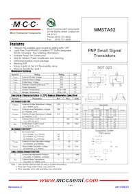 MMSTA92-TP Datasheet Cover