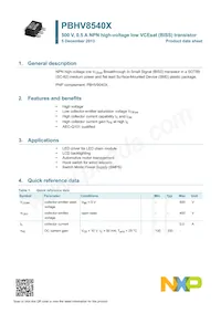 PBHV8540X Datasheet Page 2