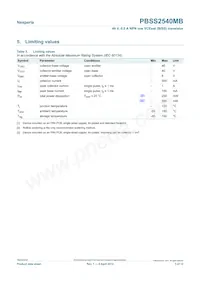 PBSS2540MB Datasheet Page 3