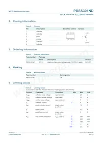 PBSS301ND Datasheet Pagina 3