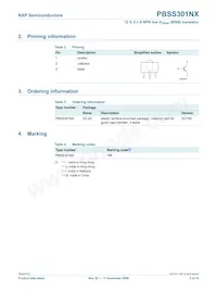 PBSS301NX Datasheet Page 3