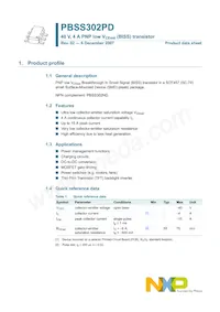 PBSS302PDH數據表 頁面 2