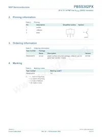 PBSS302PX Datasheet Pagina 3