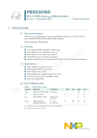 PBSS303ND Datasheet Page 2