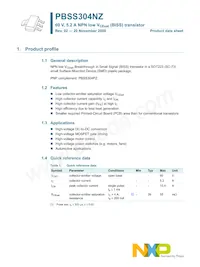 PBSS304NZ Datasheet Page 2