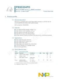 PBSS304PD Datasheet Pagina 2