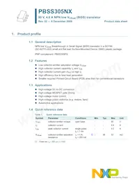PBSS305NX Datasheet Pagina 2