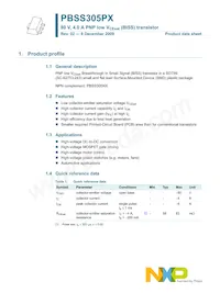 PBSS305PX Datasheet Pagina 2