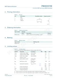 PBSS3515E Datasheet Page 3