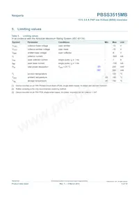 PBSS3515MB Datasheet Page 3