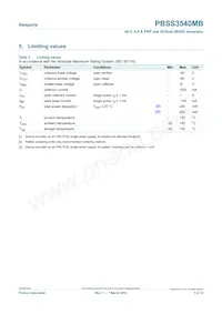 PBSS3540MB Datasheet Page 3