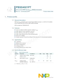 PBSS4021PT Datasheet Page 2