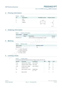 PBSS4021PT Datasheet Page 3