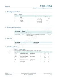 PBSS4032NZ Datasheet Page 2