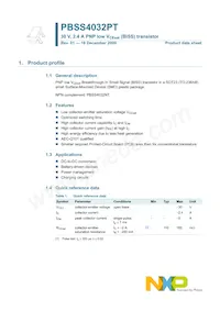 PBSS4032PT數據表 頁面 2
