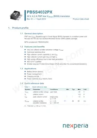 PBSS4032PX Datasheet Cover