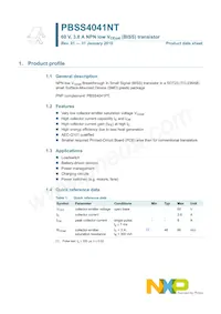 PBSS4041NT Datasheet Page 2