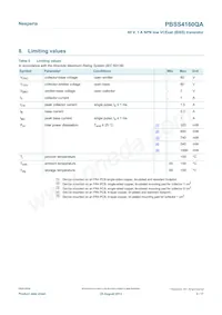 PBSS4160QAZ Datasheet Page 3