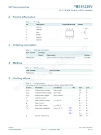 PBSS4220V Datasheet Page 3