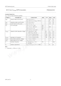 PBSS4240V Datasheet Page 5