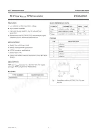 PBSS4350D Datasheet Page 3
