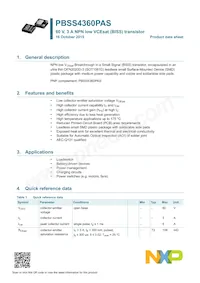 PBSS4360PASX Datasheet Pagina 2