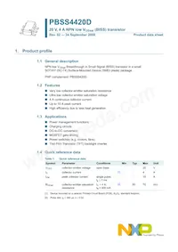 PBSS4420D Datasheet Page 2