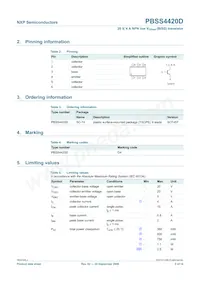 PBSS4420D Datasheet Page 3