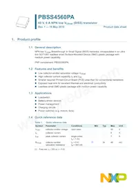 PBSS4560PA Datasheet Page 2