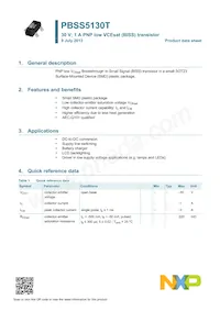 PBSS5130T Datasheet Page 2
