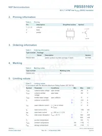 PBSS5160V Datasheet Page 3