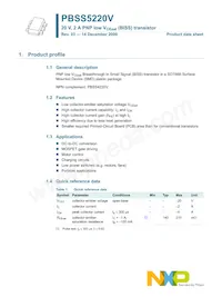 PBSS5220V 데이터 시트 페이지 2