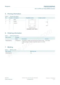 PBSS5360PASX Datasheet Page 2