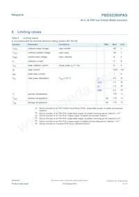 PBSS5360PASX Datasheet Page 3