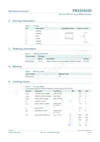 PBSS5420D Datasheet Page 3